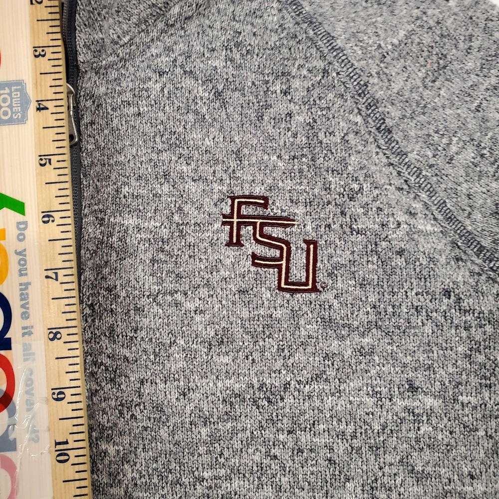 Champion FSU Seminoles Women's Quarter Zip Fleece Pullover Gray size 2XL - Picture 6 of 10